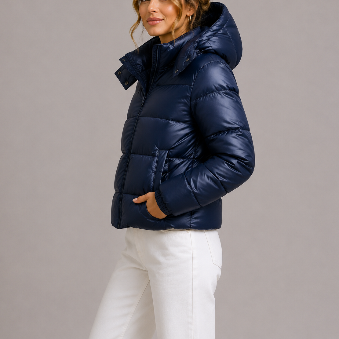 Women's Quilted Hooded Lightweight Puffer Jacket