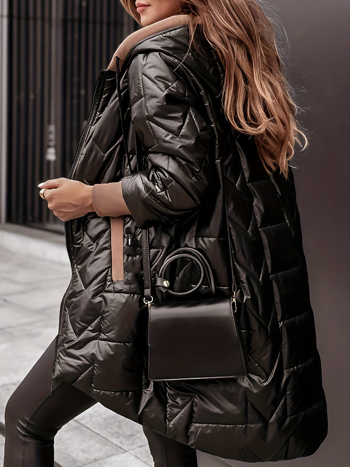Women's Quilted Hooded Longline Puffer Coat
