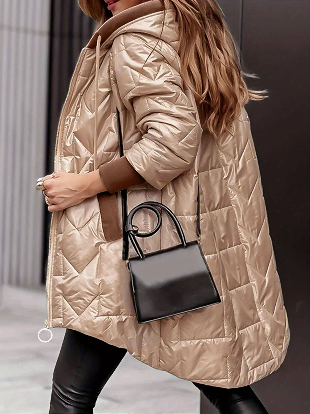 Women's Quilted Hooded Longline Puffer Coat
