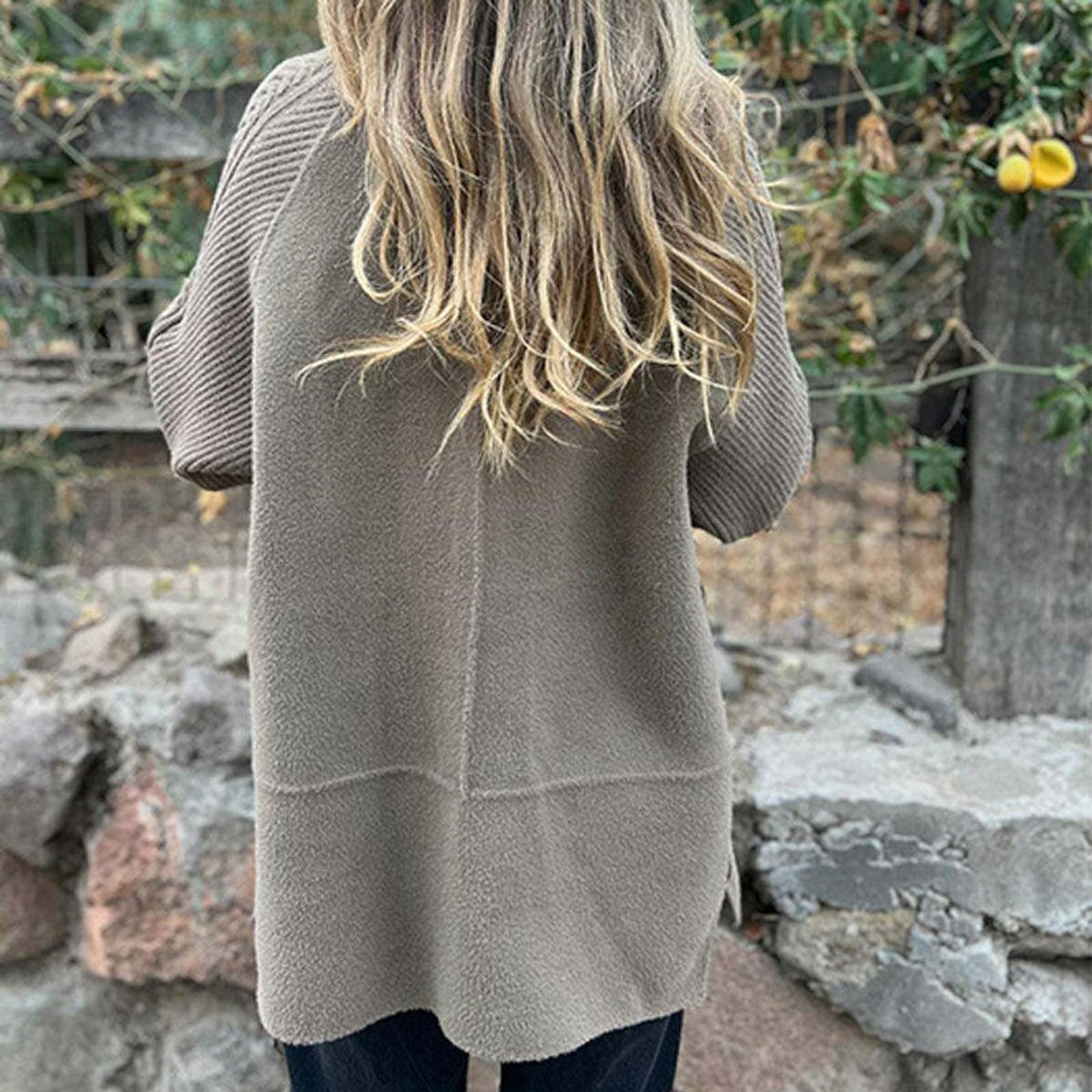 Women's Relaxed Cable Double Breasted Jacket