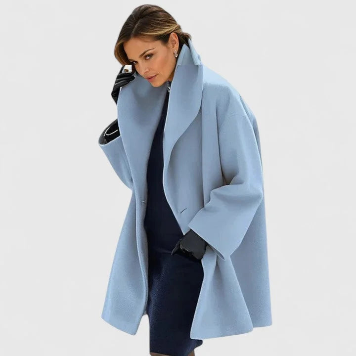 Women's Relaxed Collared Wool Coat