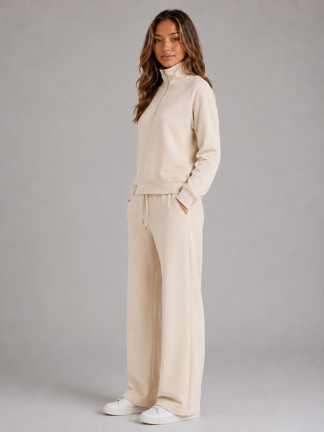 Women's Relaxed Half Zip Lounge Set