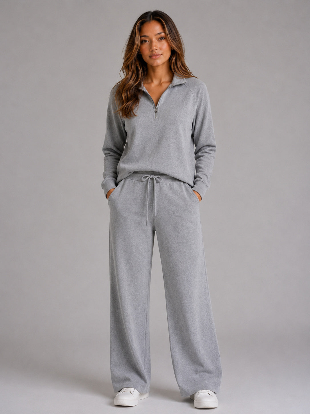 Women's Relaxed Half Zip Lounge Set