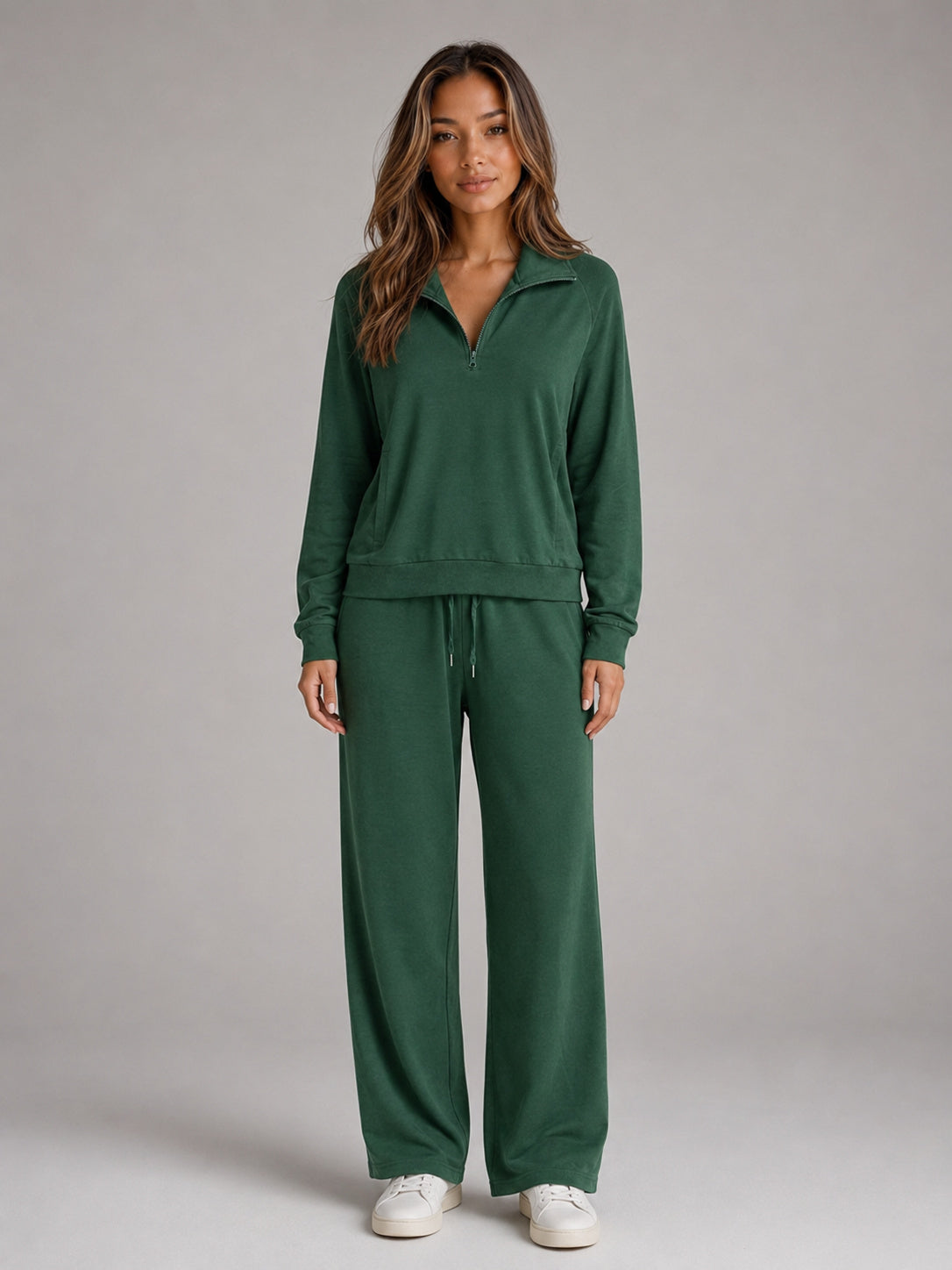 Women's Relaxed Half Zip Lounge Set