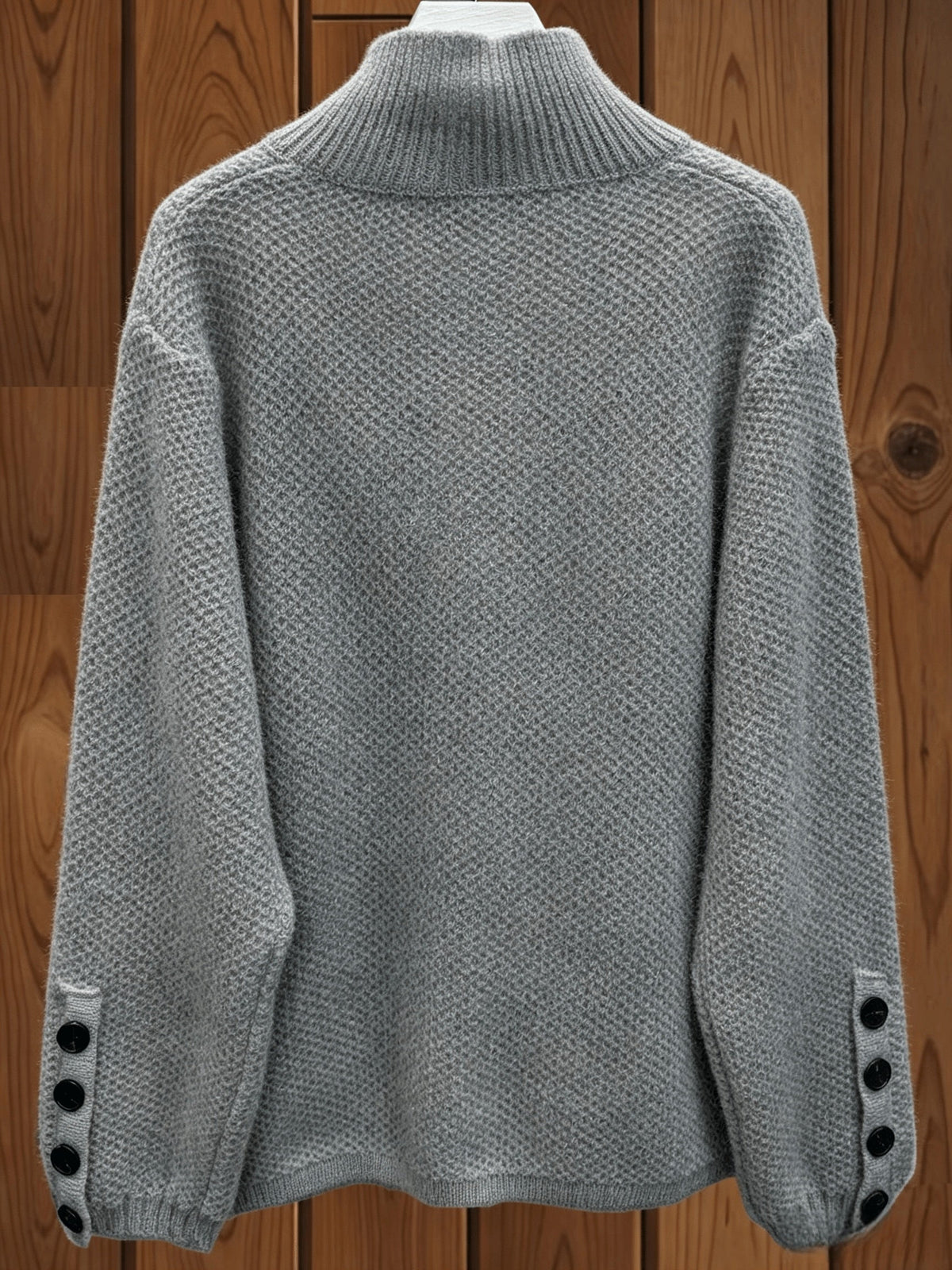 Women's Relaxed High Neck Button Up Cardigan