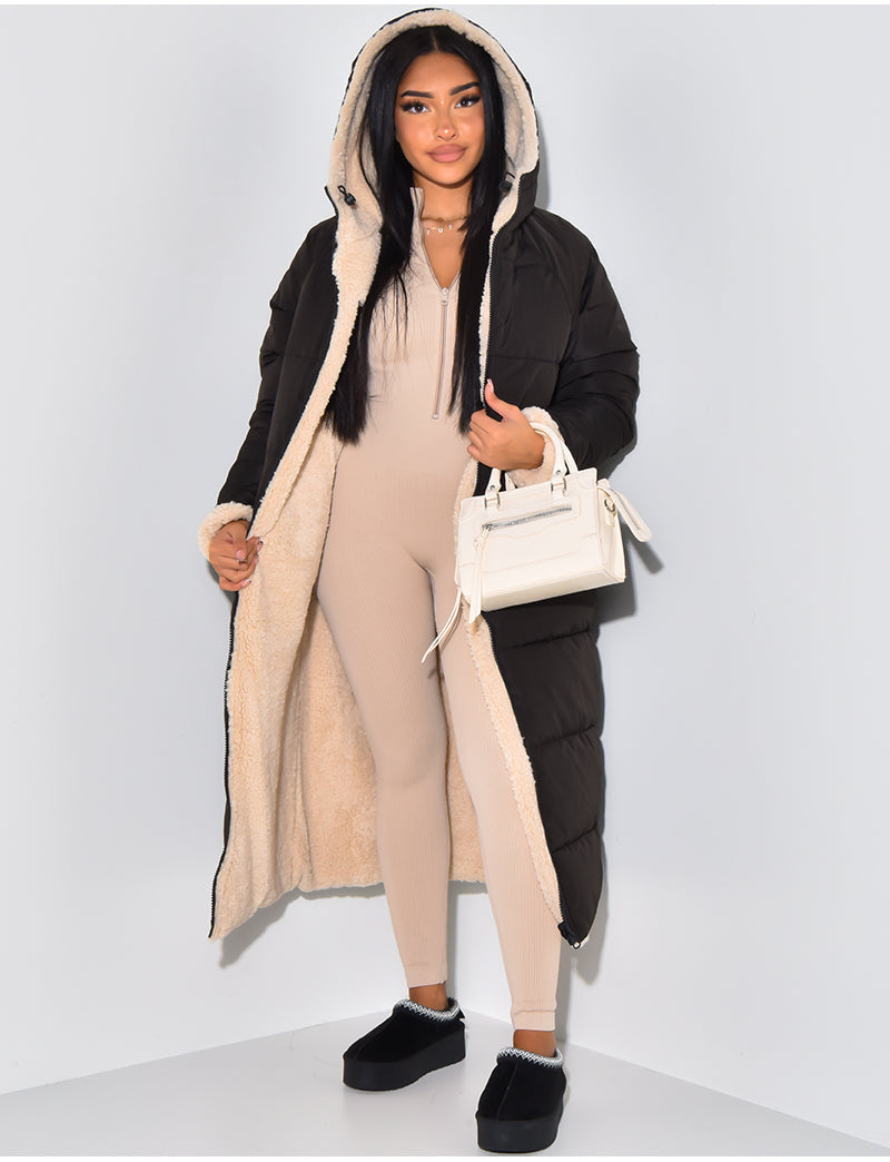 Women's Relaxed Hooded Long Puffer Coat