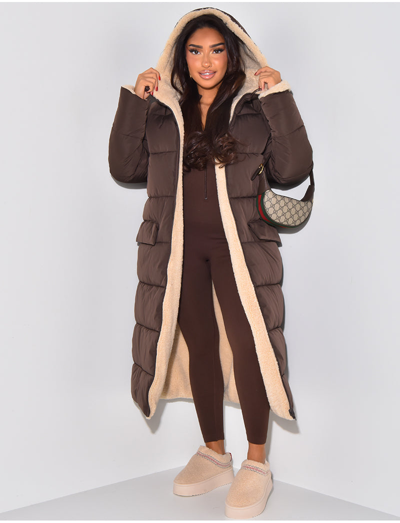 Women's Relaxed Hooded Long Puffer Coat