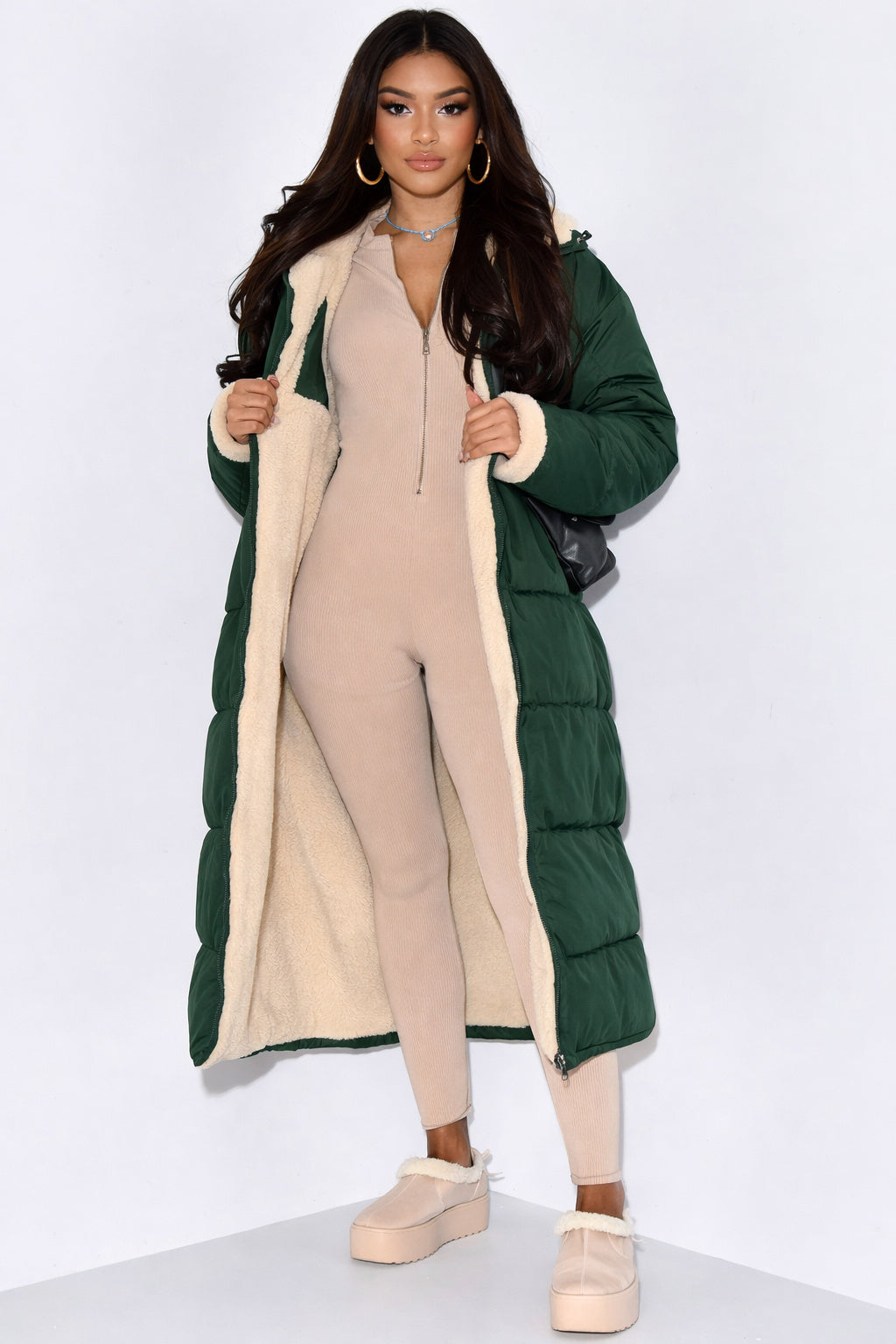 Women's Relaxed Hooded Long Puffer Coat