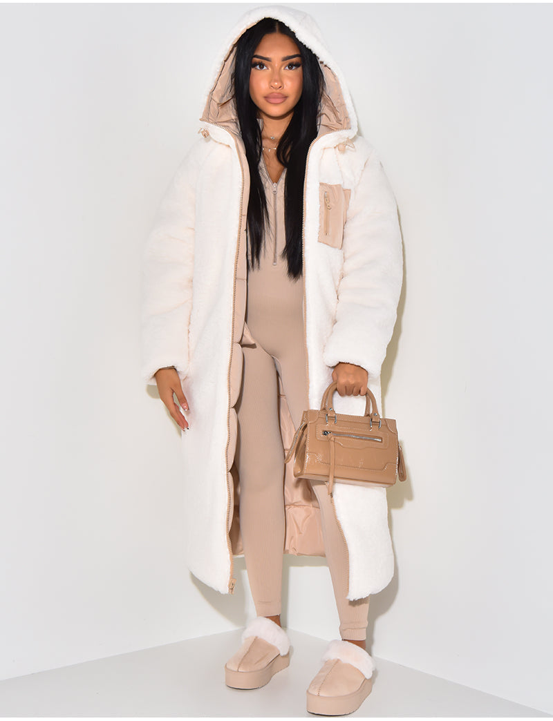 Women's Relaxed Hooded Long Puffer Coat