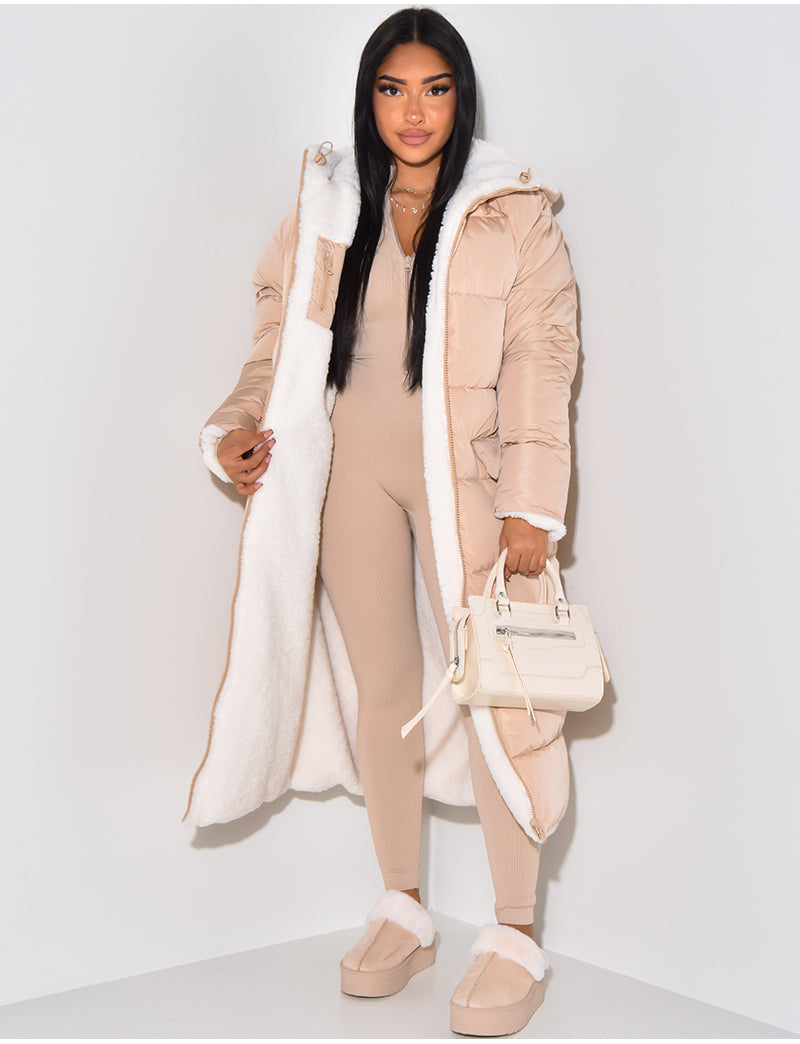 Women's Relaxed Hooded Long Puffer Coat