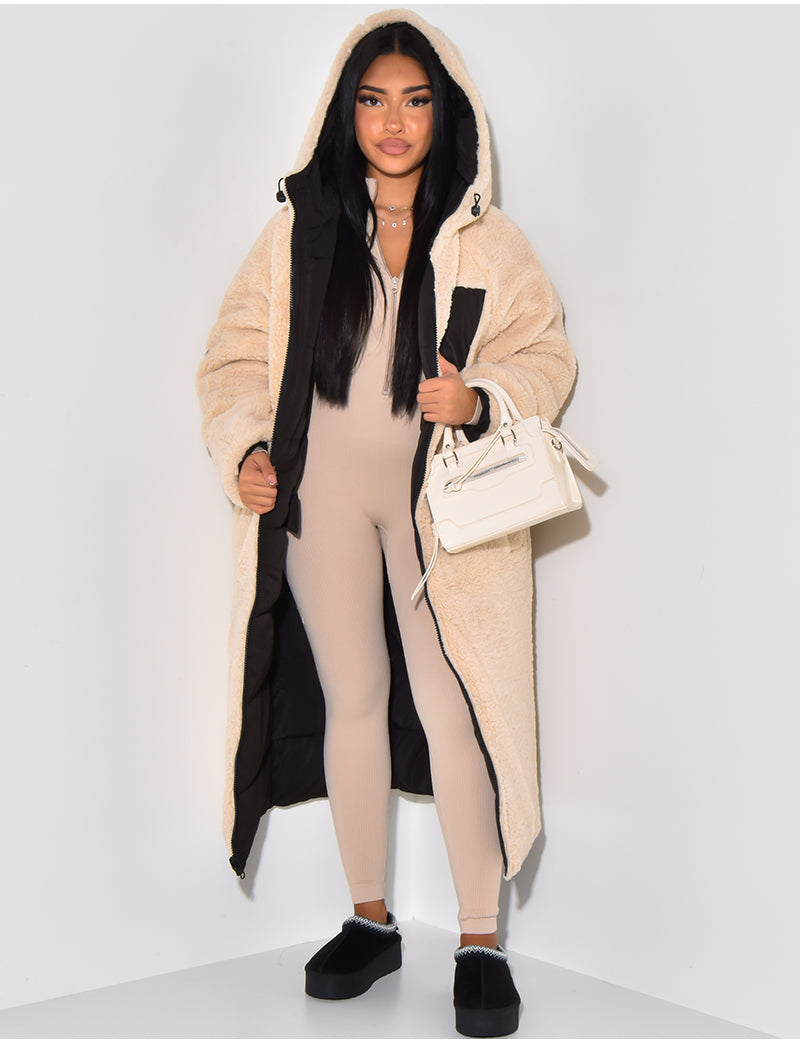 Women's Relaxed Hooded Long Puffer Coat