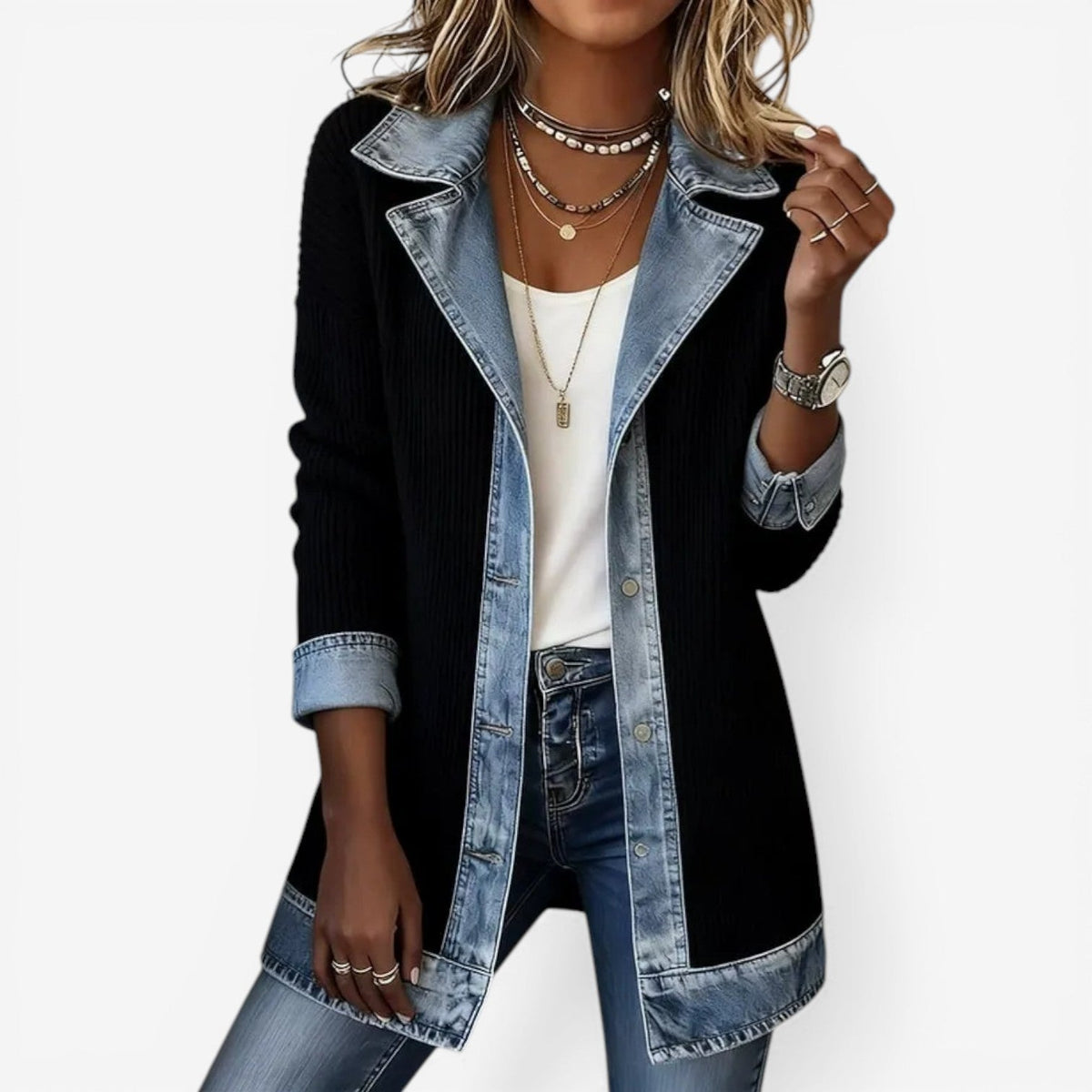Women's Relaxed Knitted Casual Jacket