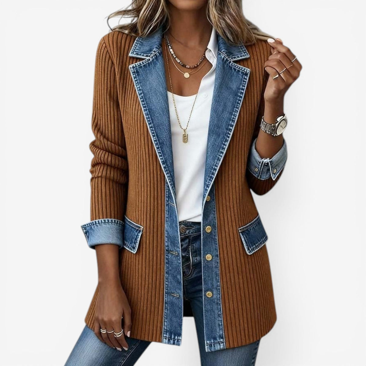 Women's Relaxed Knitted Casual Jacket