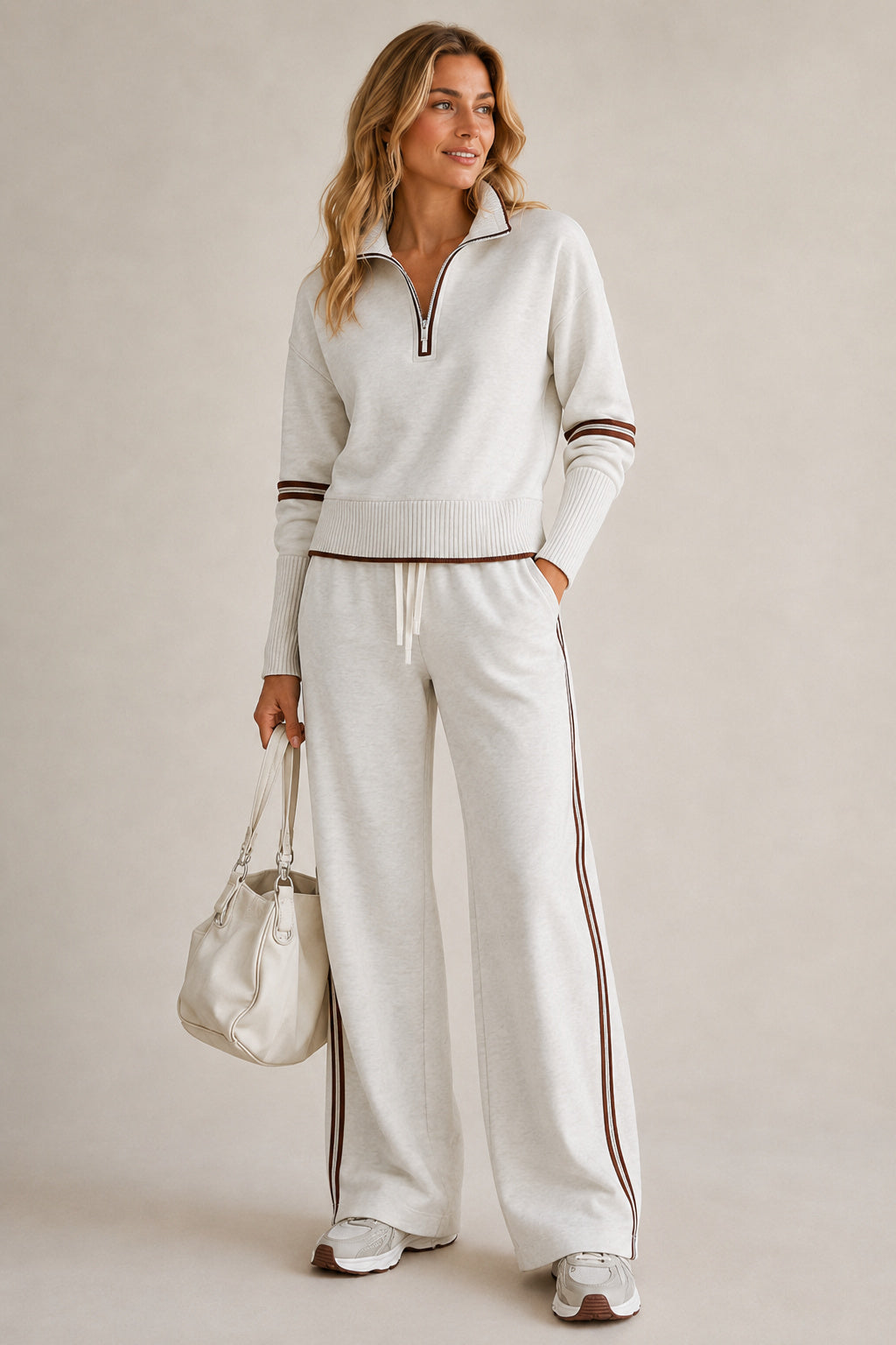 Women's Relaxed Knitted Co Ord Two Piece Set