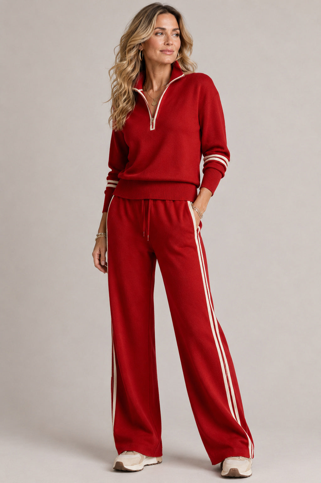 Women's Relaxed Knitted Co Ord Two Piece Set