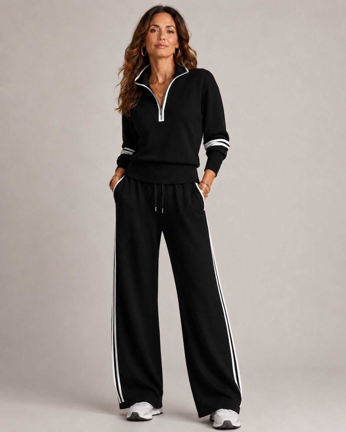 Women's Relaxed Knitted Co Ord Two Piece Set