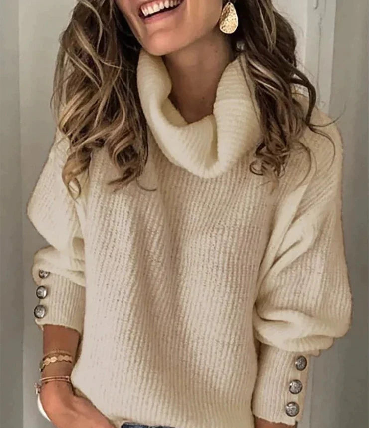 Women's Relaxed Longline Cowl Neck Jumper