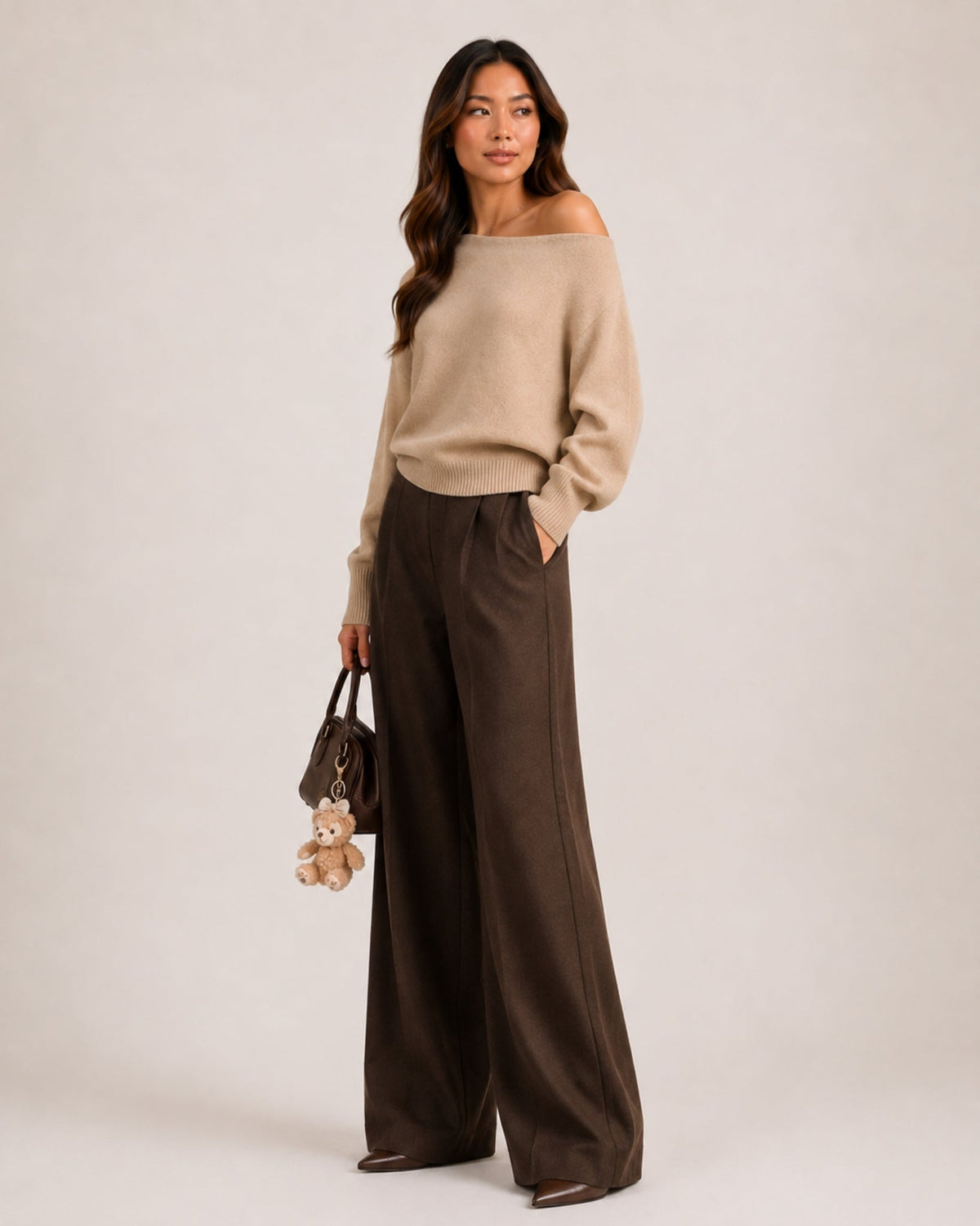 Women's Relaxed Off The Shoulder Jumper