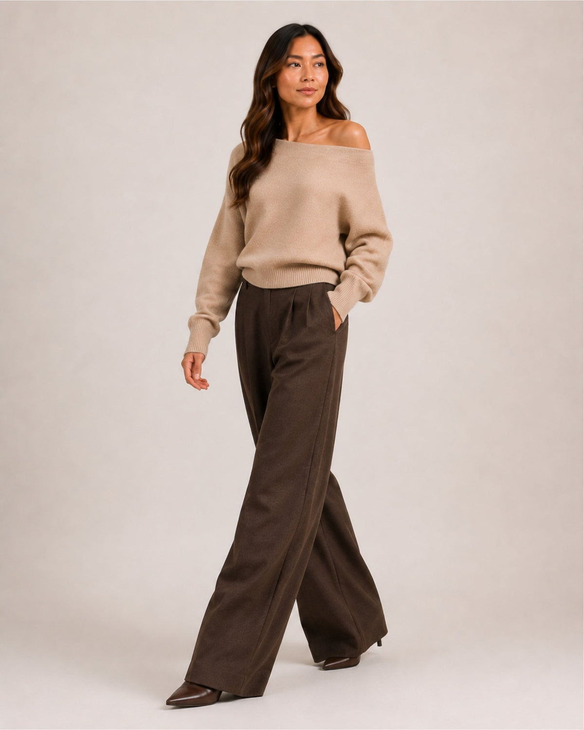 Women's Relaxed Off The Shoulder Jumper