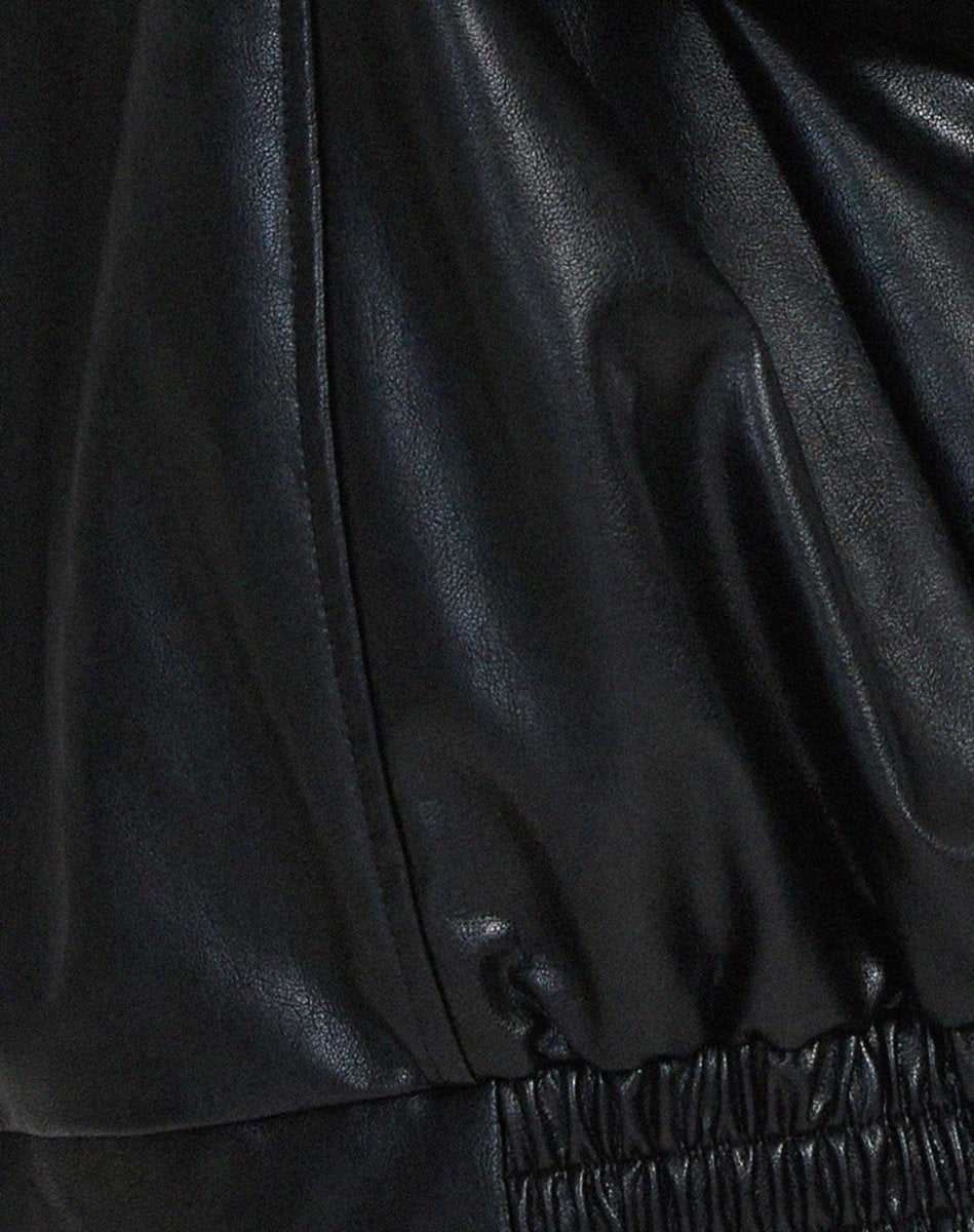 Women's Relaxed Plain Female Leather Jacket