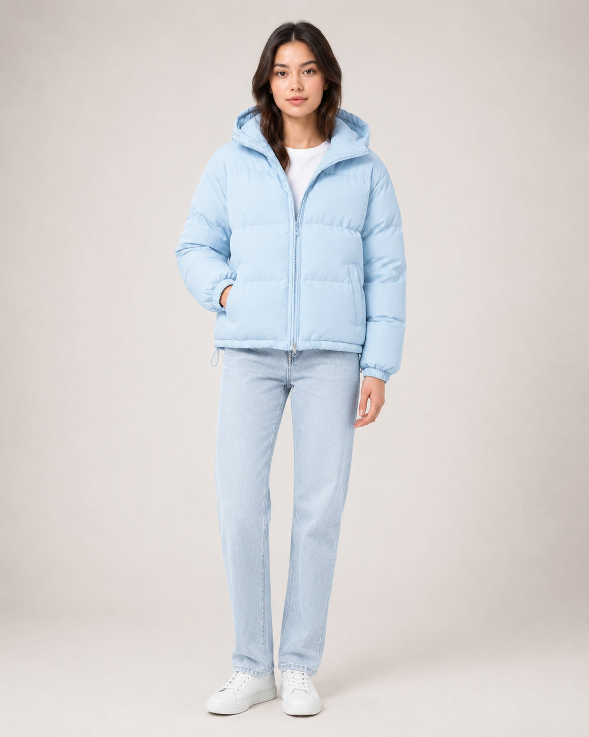 Women's Relaxed Quilted Hooded Puffer Jacket