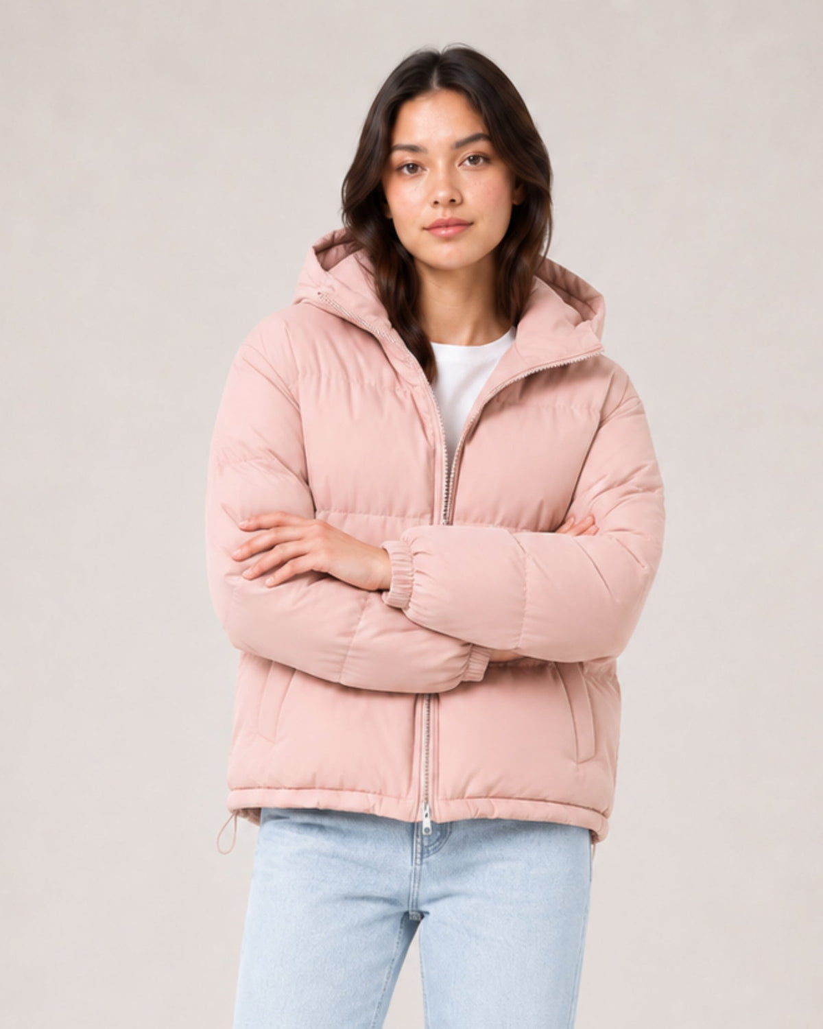 Women's Relaxed Quilted Hooded Puffer Jacket