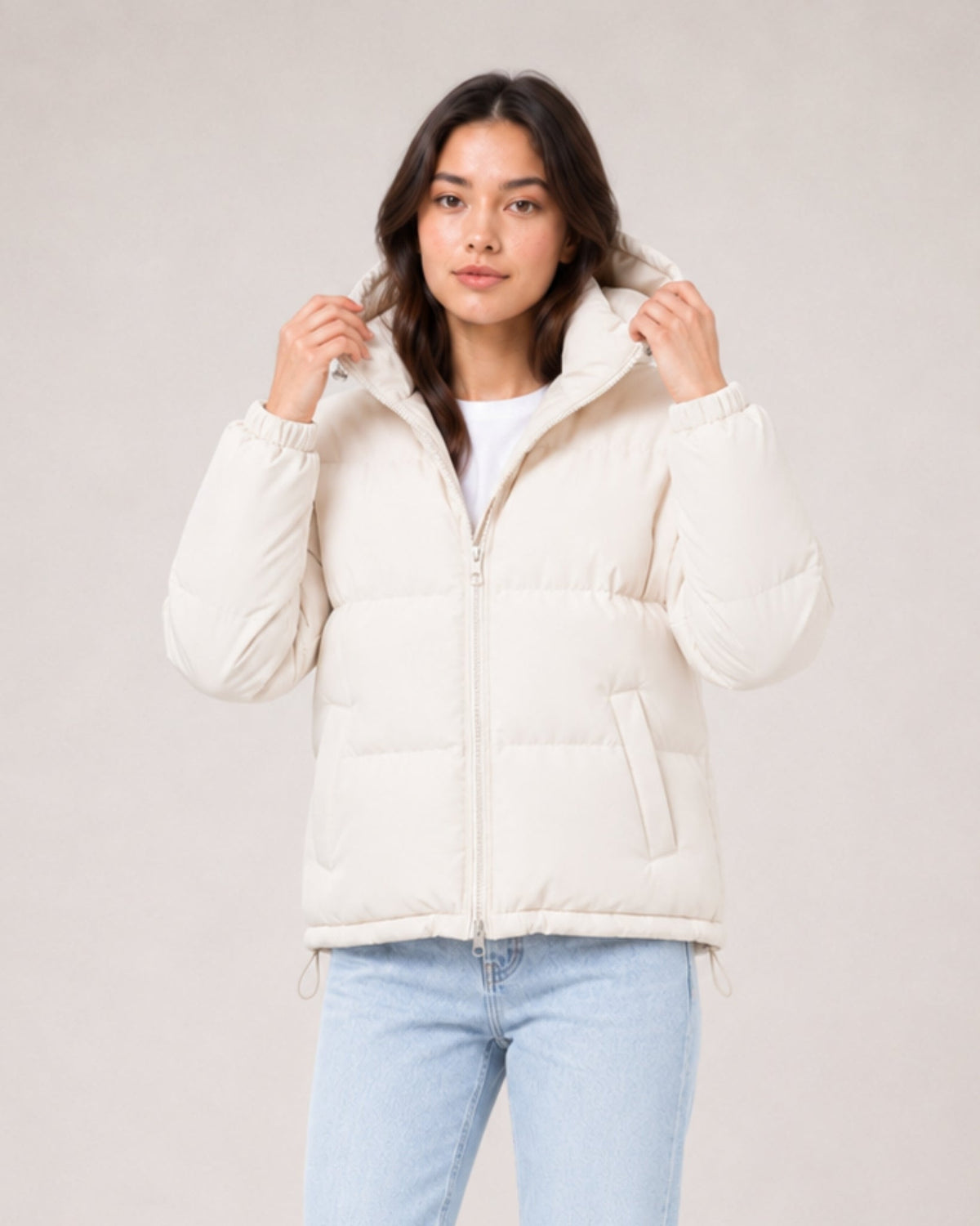 Women's Relaxed Quilted Hooded Puffer Jacket