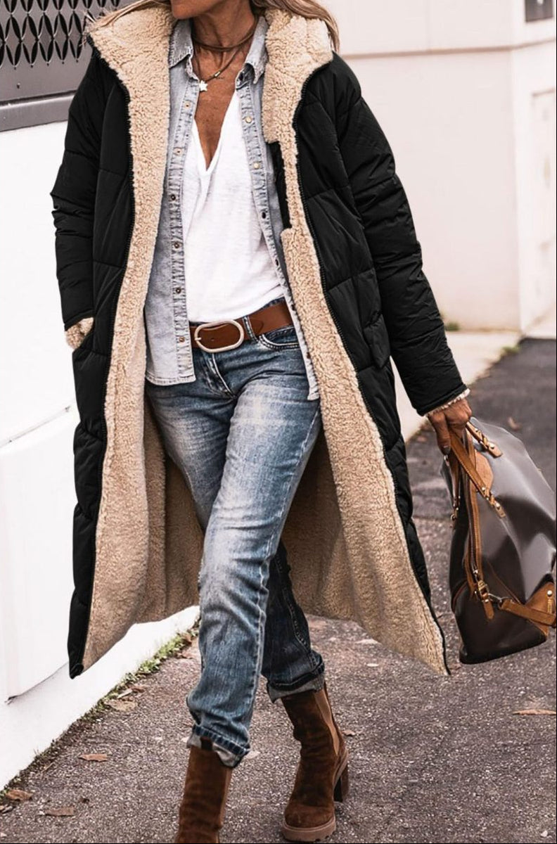 Women's Relaxed Quilted Long Puffer Coat