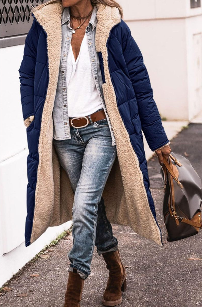 Women's Relaxed Quilted Long Puffer Coat