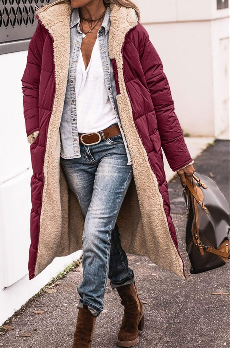 Women's Relaxed Quilted Long Puffer Coat