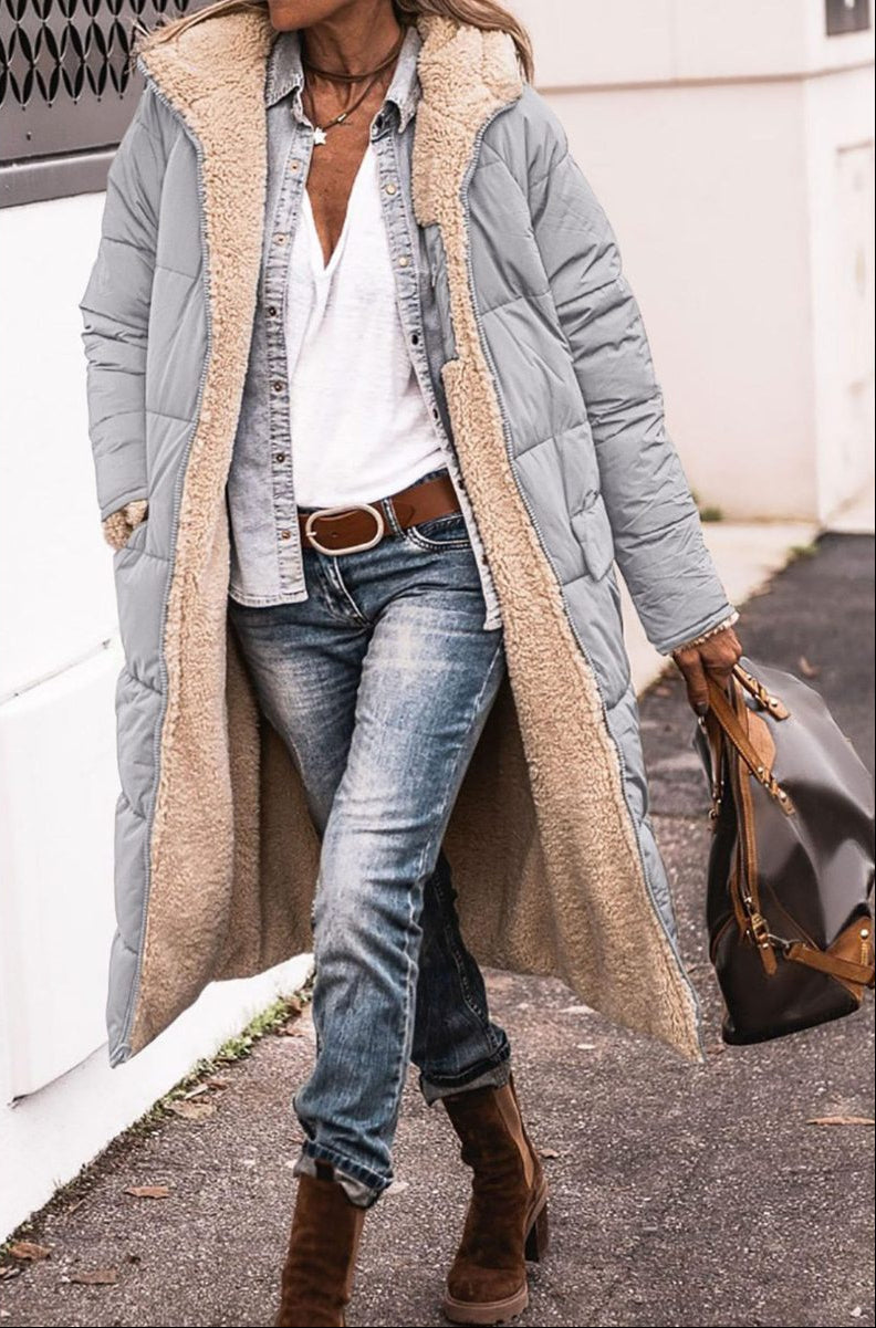 Women's Relaxed Quilted Long Puffer Coat
