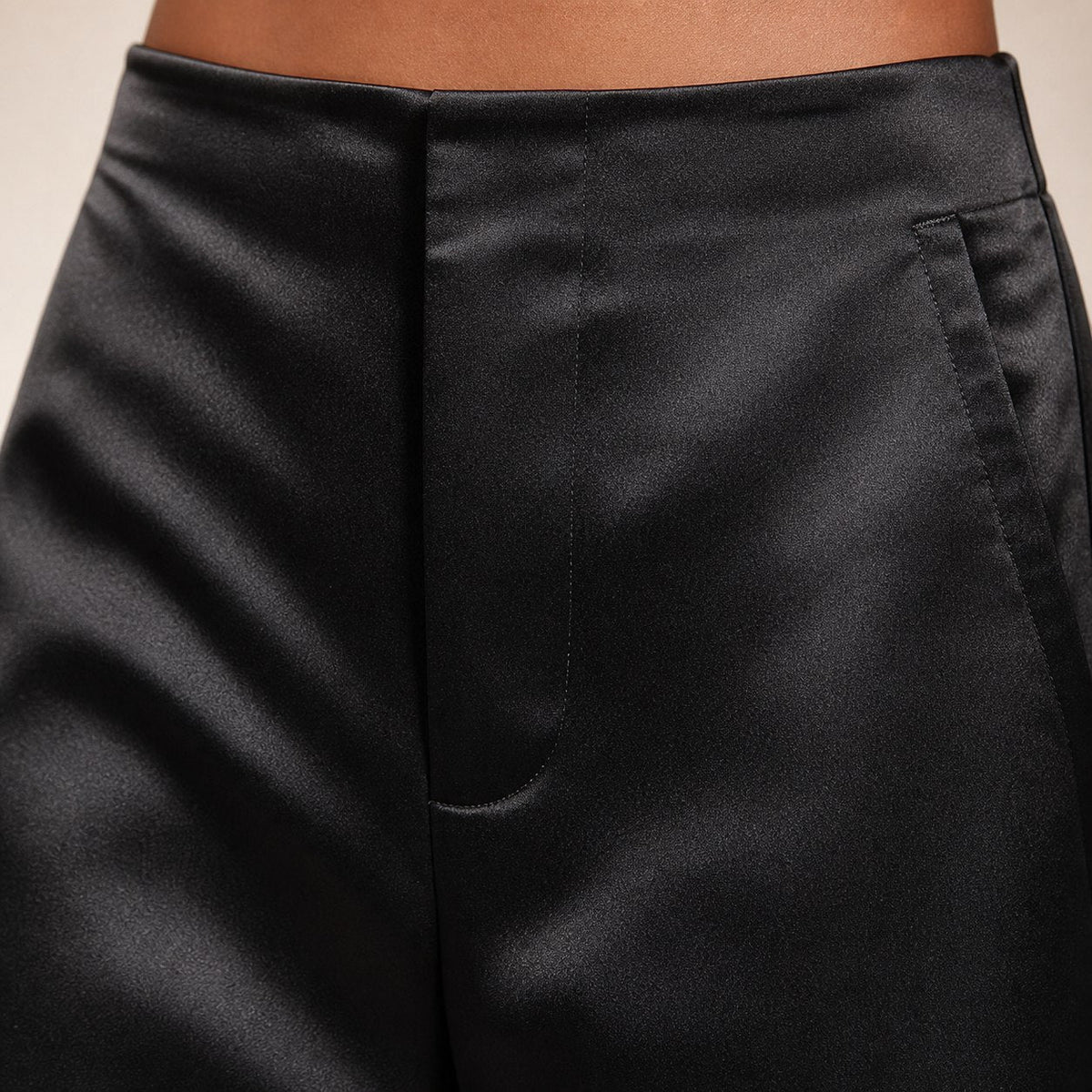 Women's Relaxed Satin Wide Leg Trousers