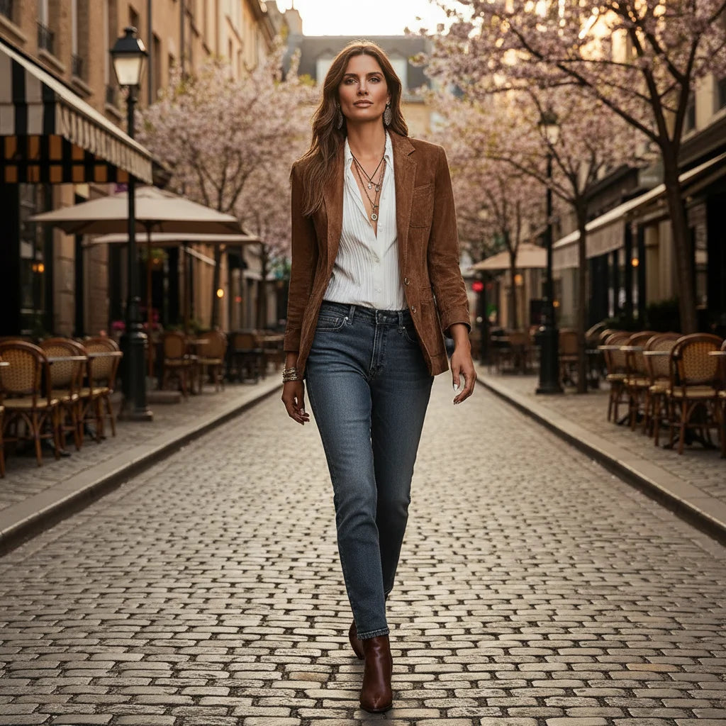 Women's Relaxed Suede Blazer