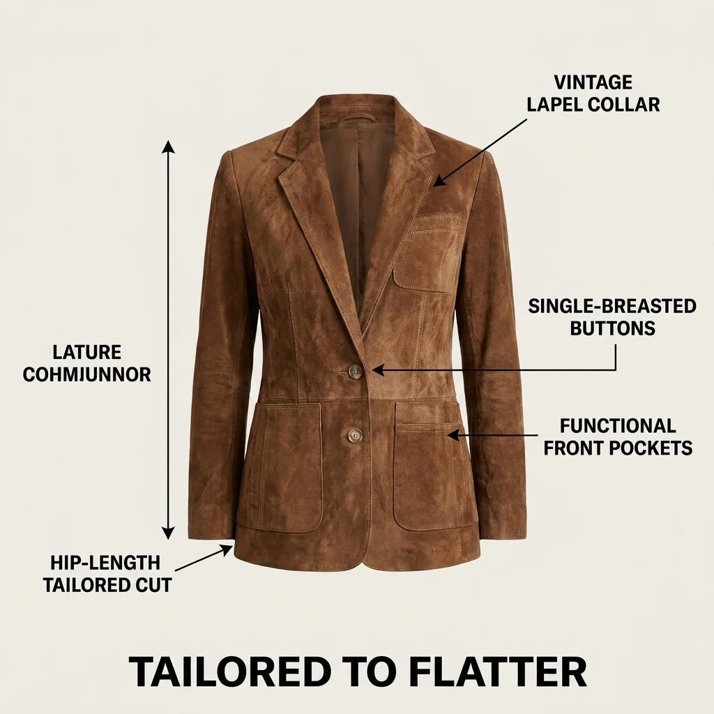 Women's Relaxed Suede Blazer