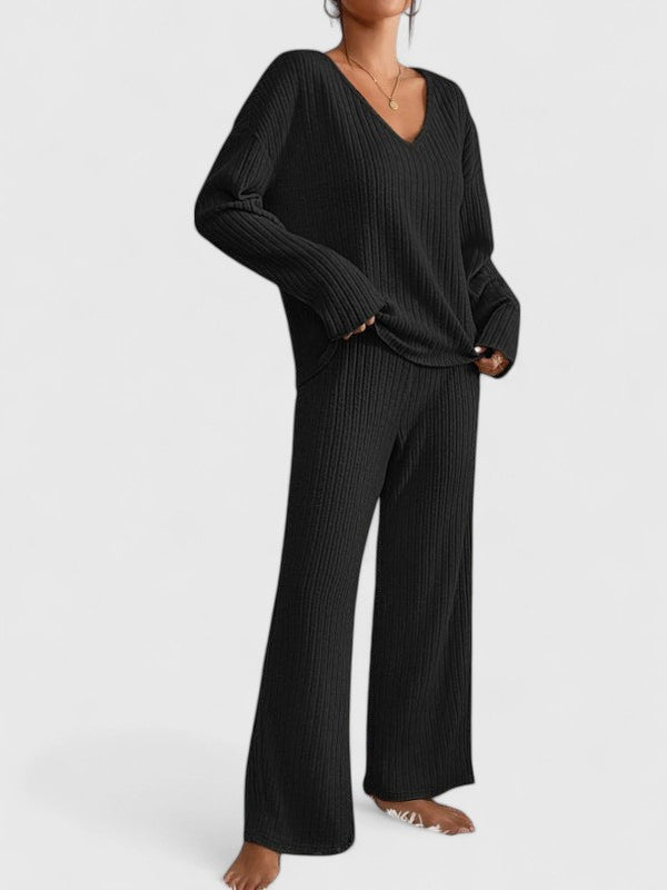 Women's Relaxed V Neck Set