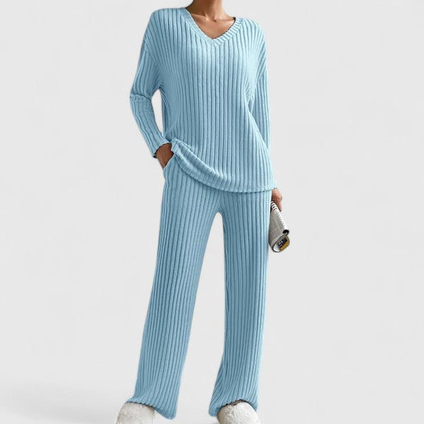Women's Relaxed V Neck Set