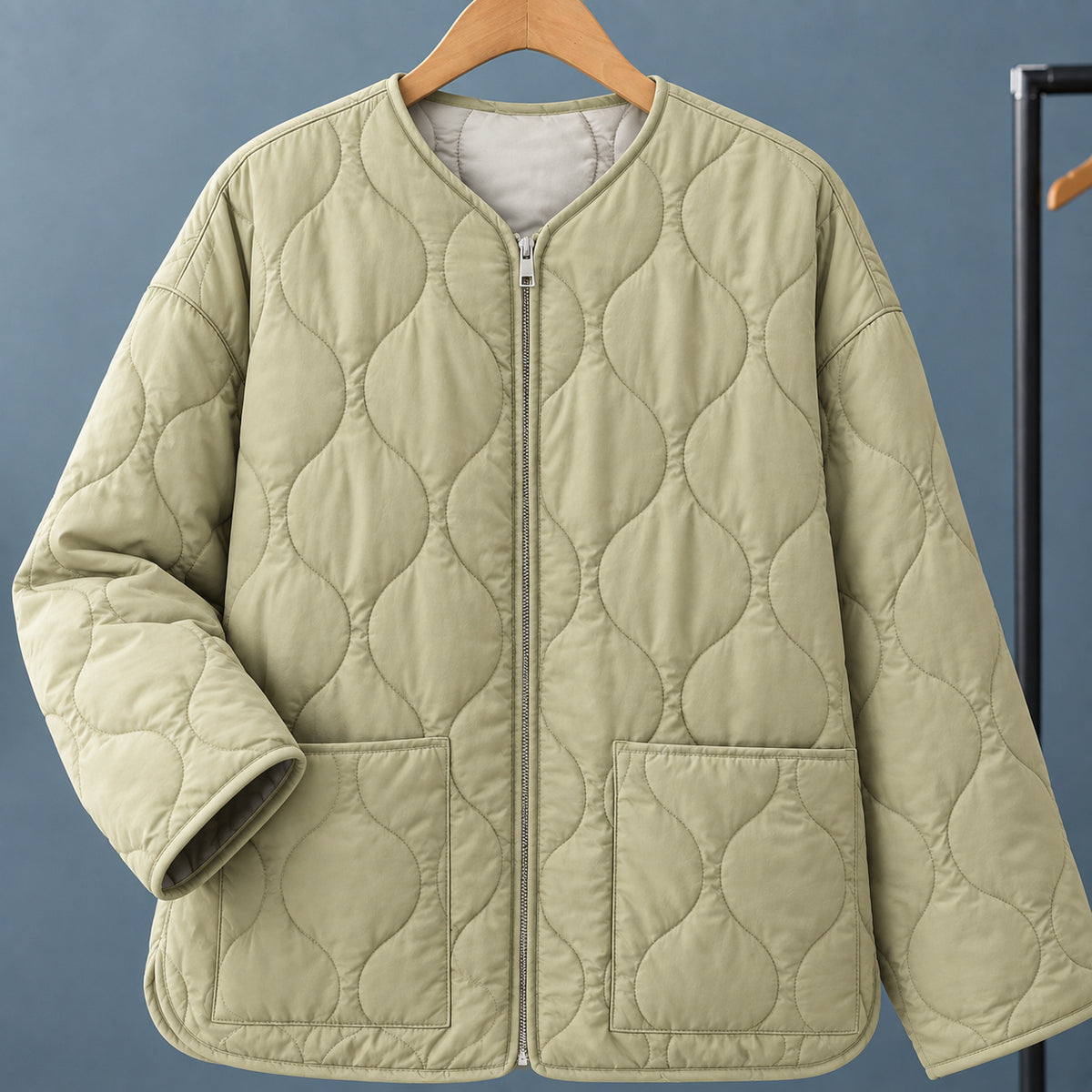 Women's Relaxed Zip-Up Quilted Jacket