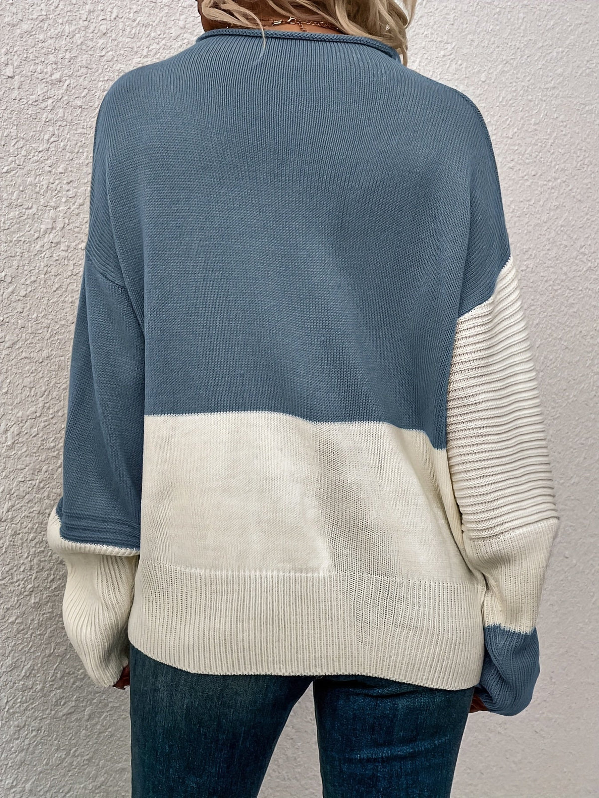 Women's Roll Neck Oversized Turtleneck Jumper