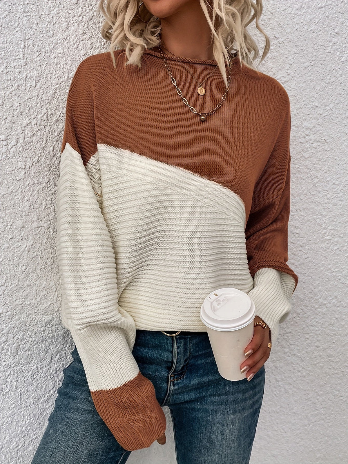 Women's Roll Neck Oversized Turtleneck Jumper