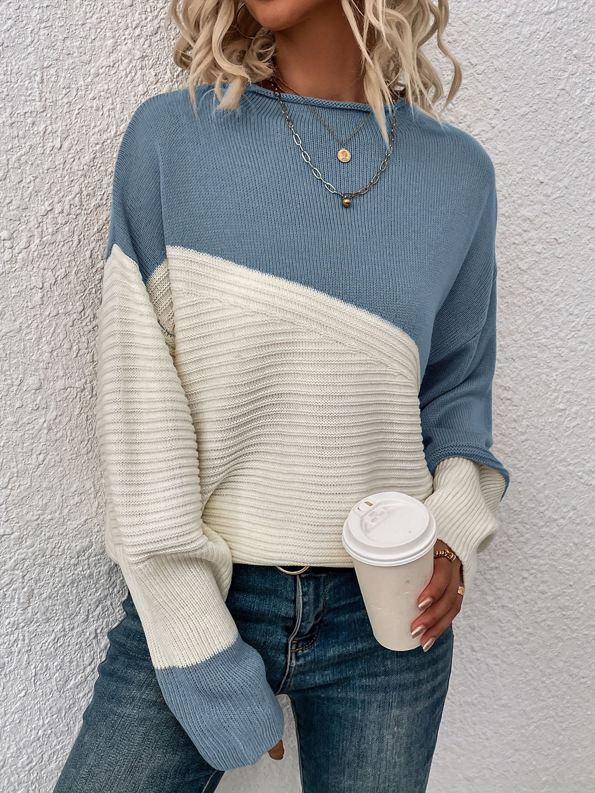 Women's Roll Neck Oversized Turtleneck Jumper