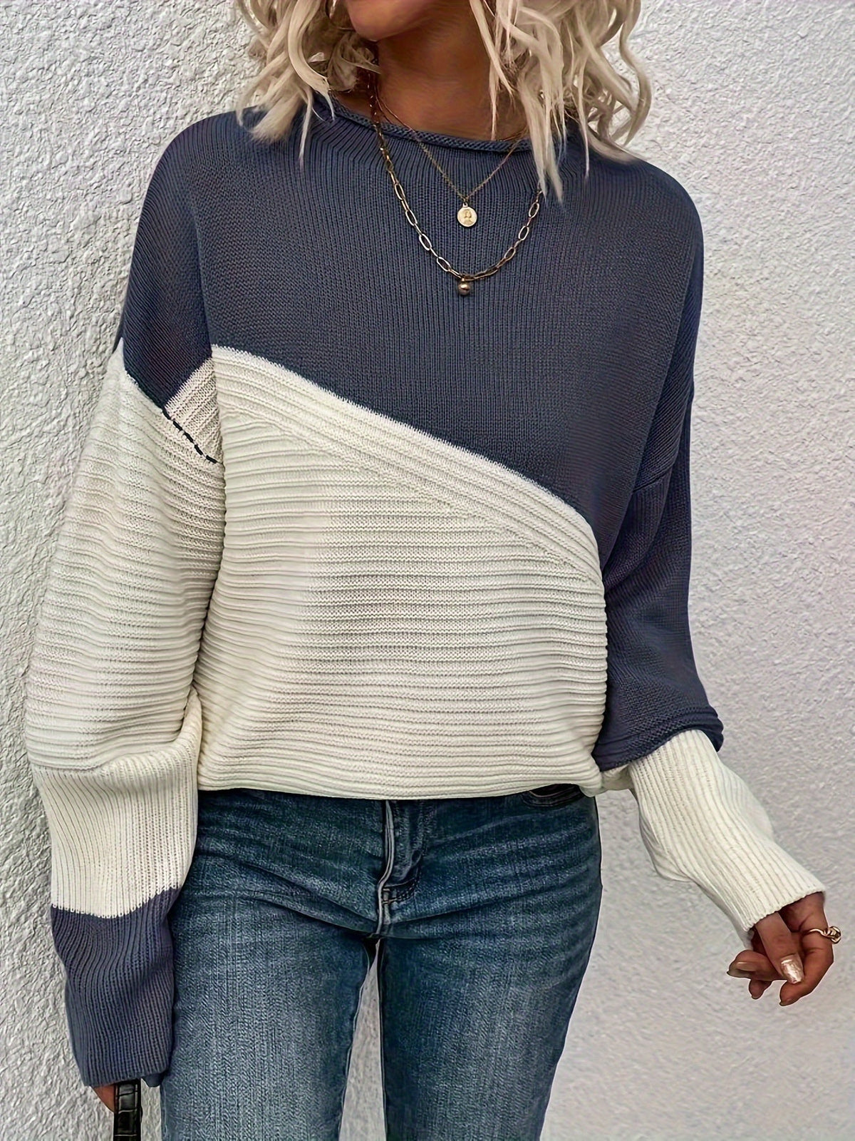 Women's Roll Neck Oversized Turtleneck Jumper