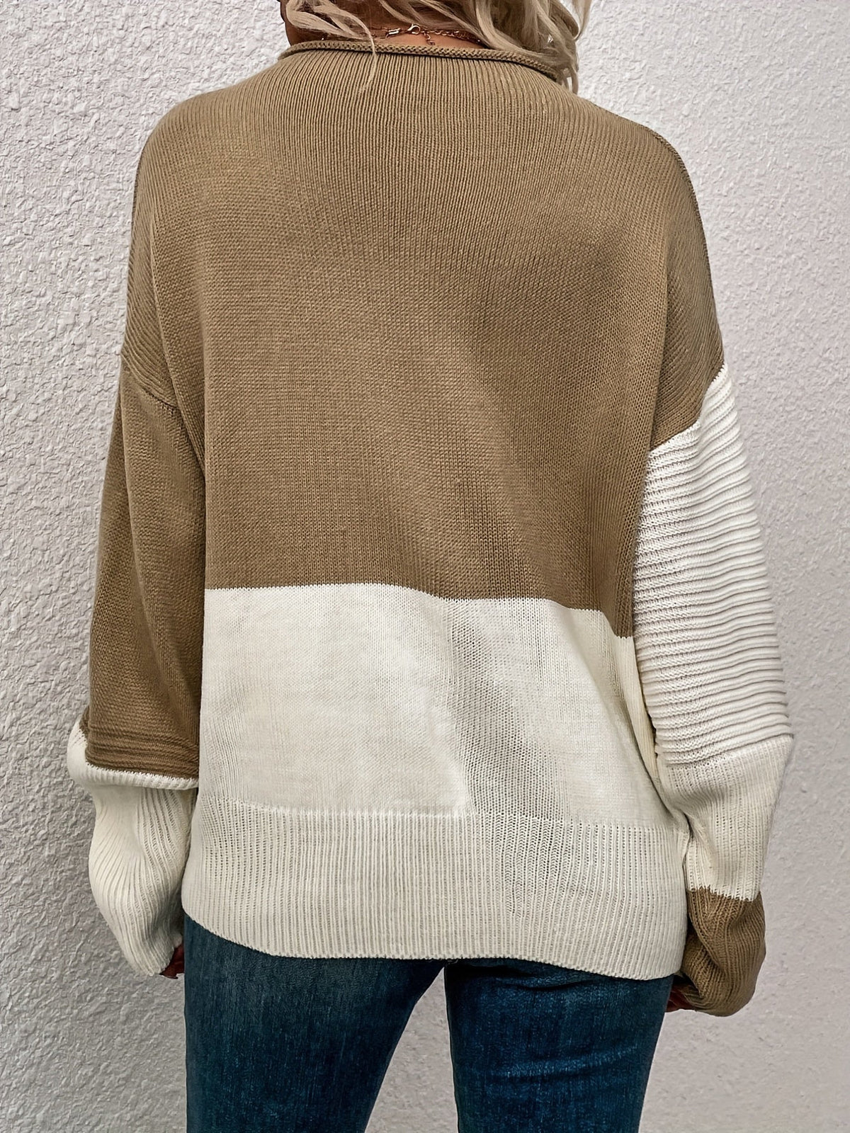 Women's Roll Neck Oversized Turtleneck Jumper