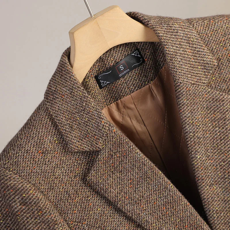 Women's Single Breasted Tweed Blazer