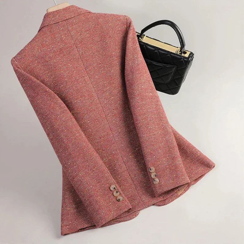 Women's Single Breasted Tweed Blazer