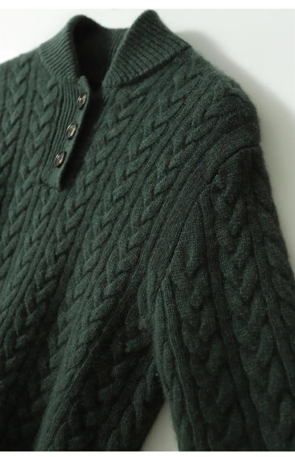 Women's Slim Button-Up Cable Knit Jumper