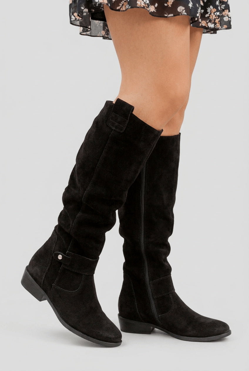 Women's Slim Zip-Up Knee High Boots