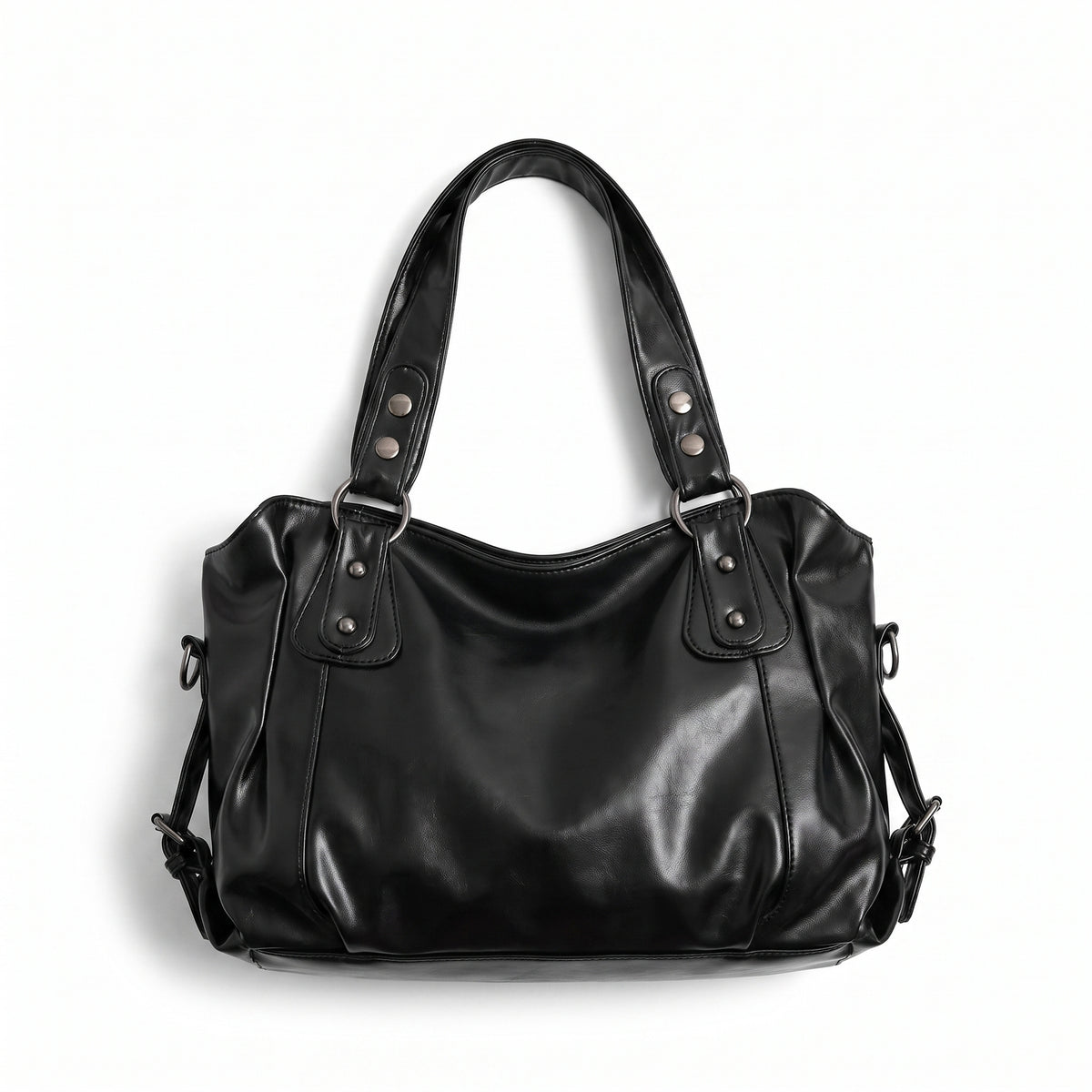 Women's Slouchy Faux Leather Hobo Bag