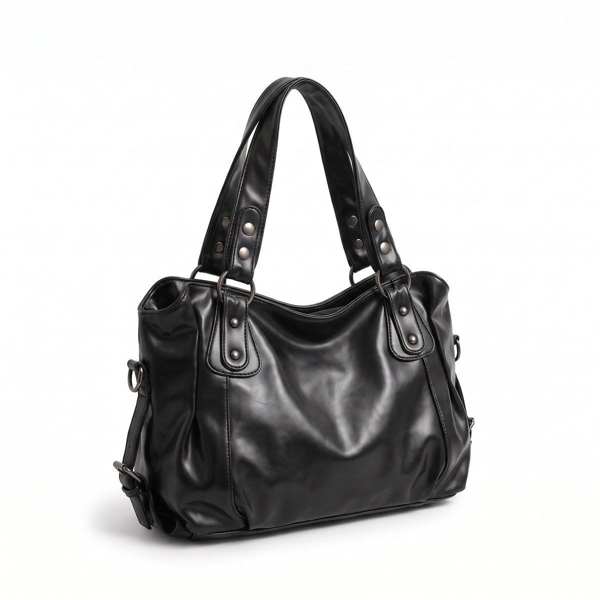 Women's Slouchy Faux Leather Hobo Bag