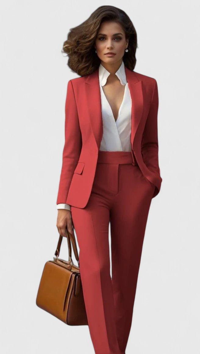 Women's Straight Leg Tailored Lapel Blazer