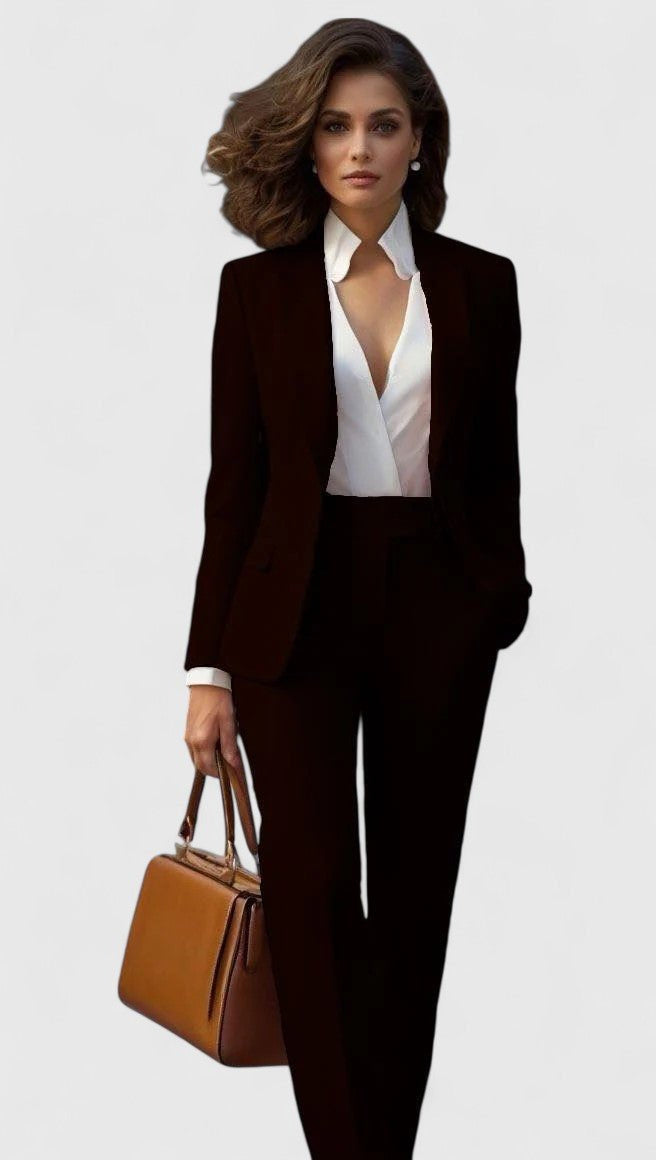 Women's Straight Leg Tailored Lapel Blazer